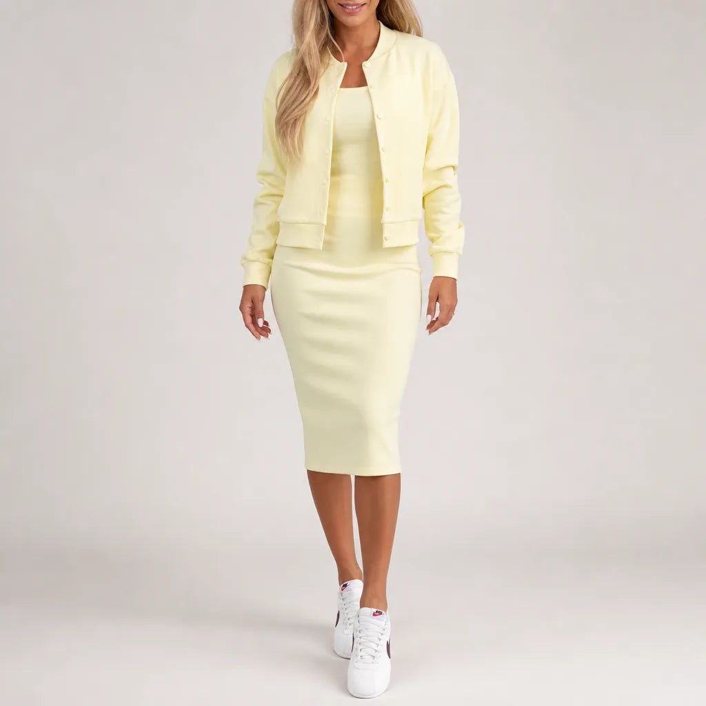 Odette | Soft Women's Fall Cardigan - Color:Yellow;Size:S