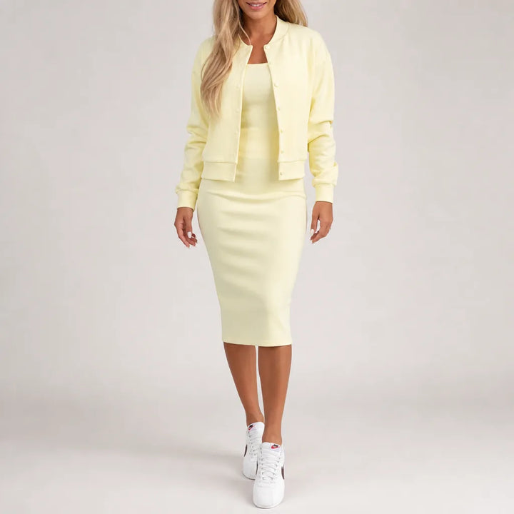Odette | Soft Women's Fall Cardigan - Color:Yellow;Size:S