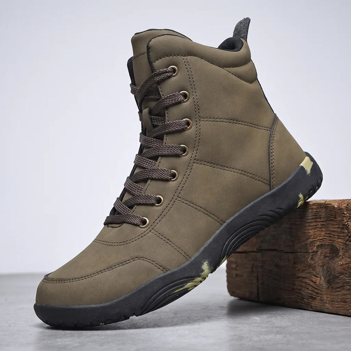 Oliver High-Top Barefoot Boots - Color:Green;Size:38
