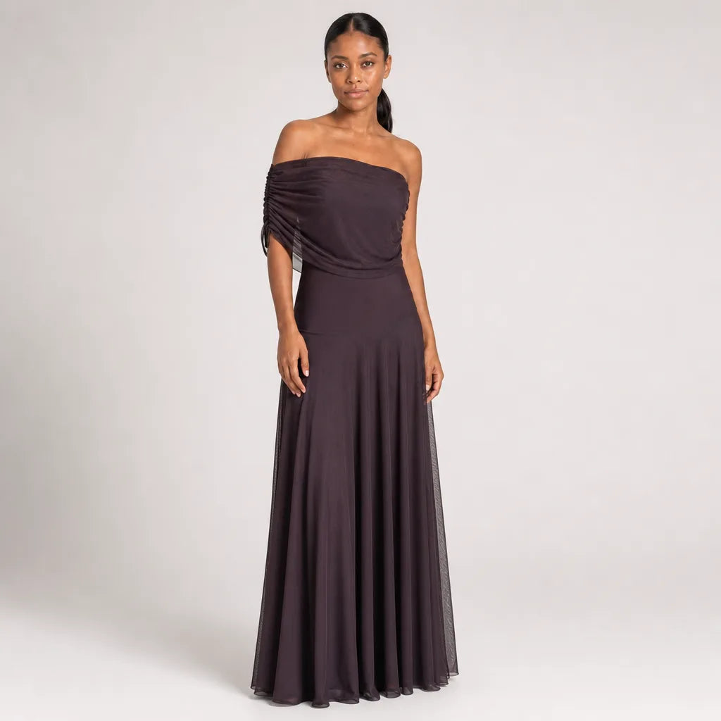 Women's 1 with grip strip at bust Simon Mesh Strapless Dress