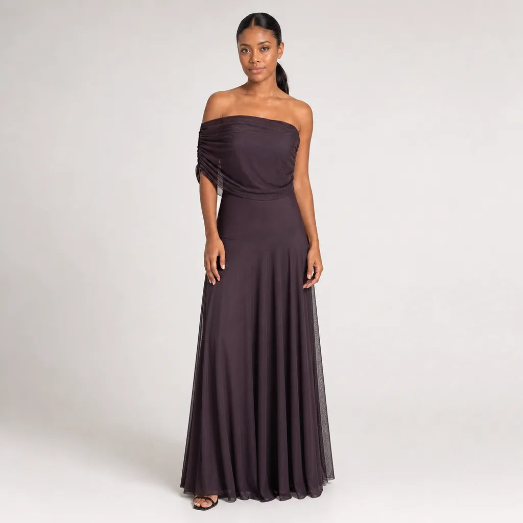 Women's 1 with grip strip at bust Simon Mesh Strapless Dress
