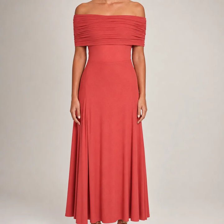 Ophelia One-Shoulder Maxi Dress - Color:Pink;Size:XXS