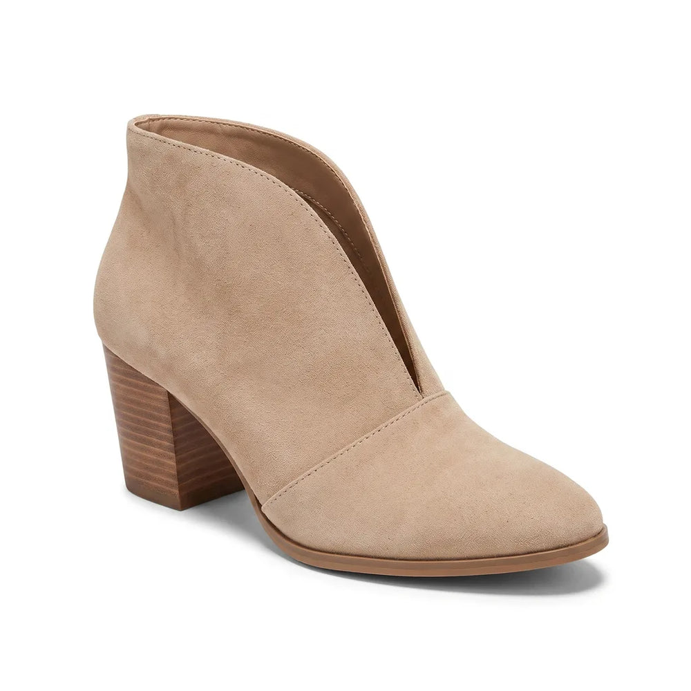 Women's Beige Atticus Chunky Heel Boots