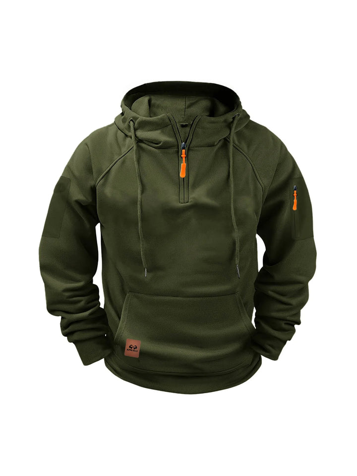 Orlando | Men's Quarter-Zip Hooded Sweatshirt  - Color:Green;Size:XS