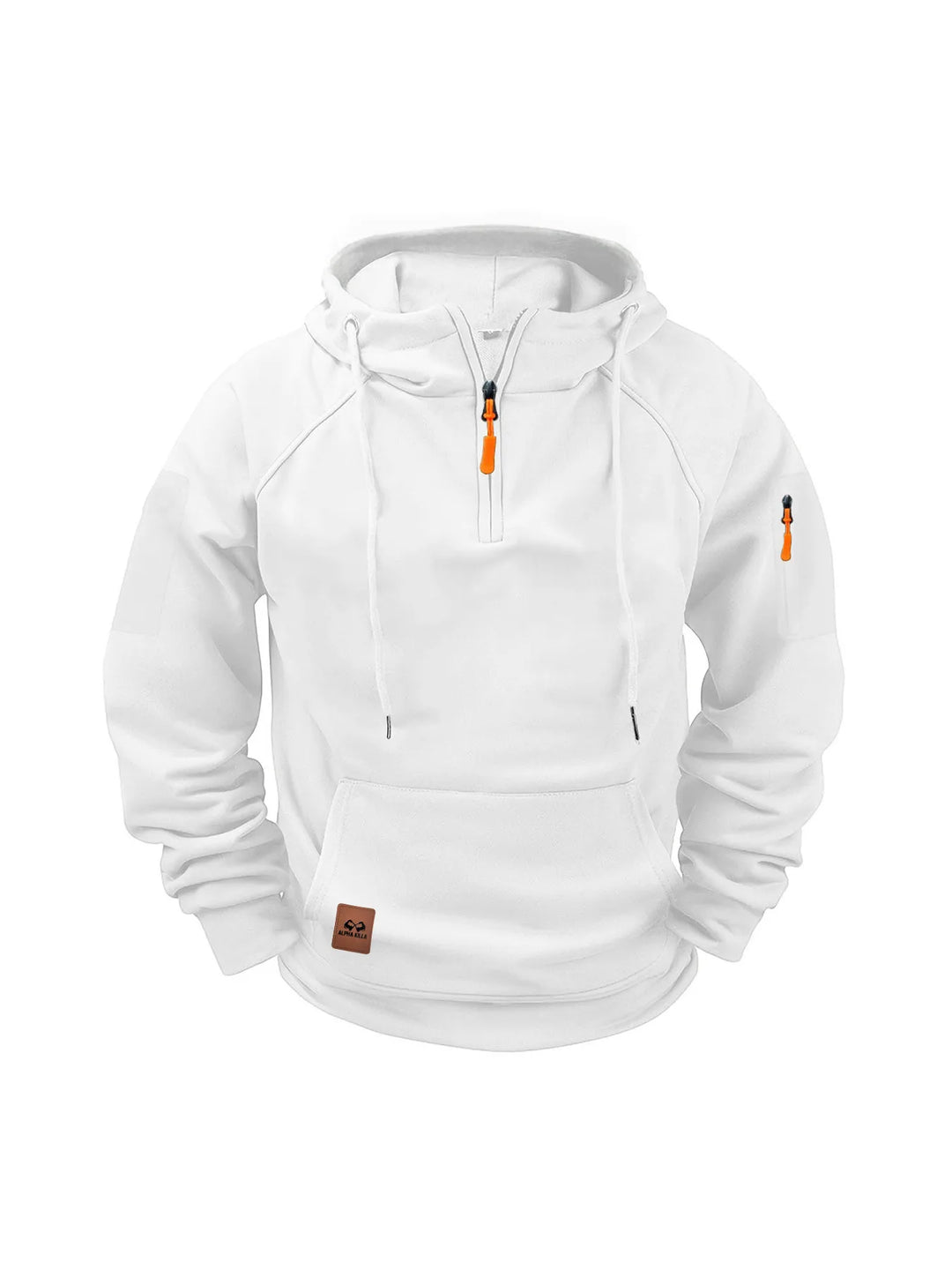 Orlando | Men's Quarter-Zip Hooded Sweatshirt  - Color:White;Size:XS