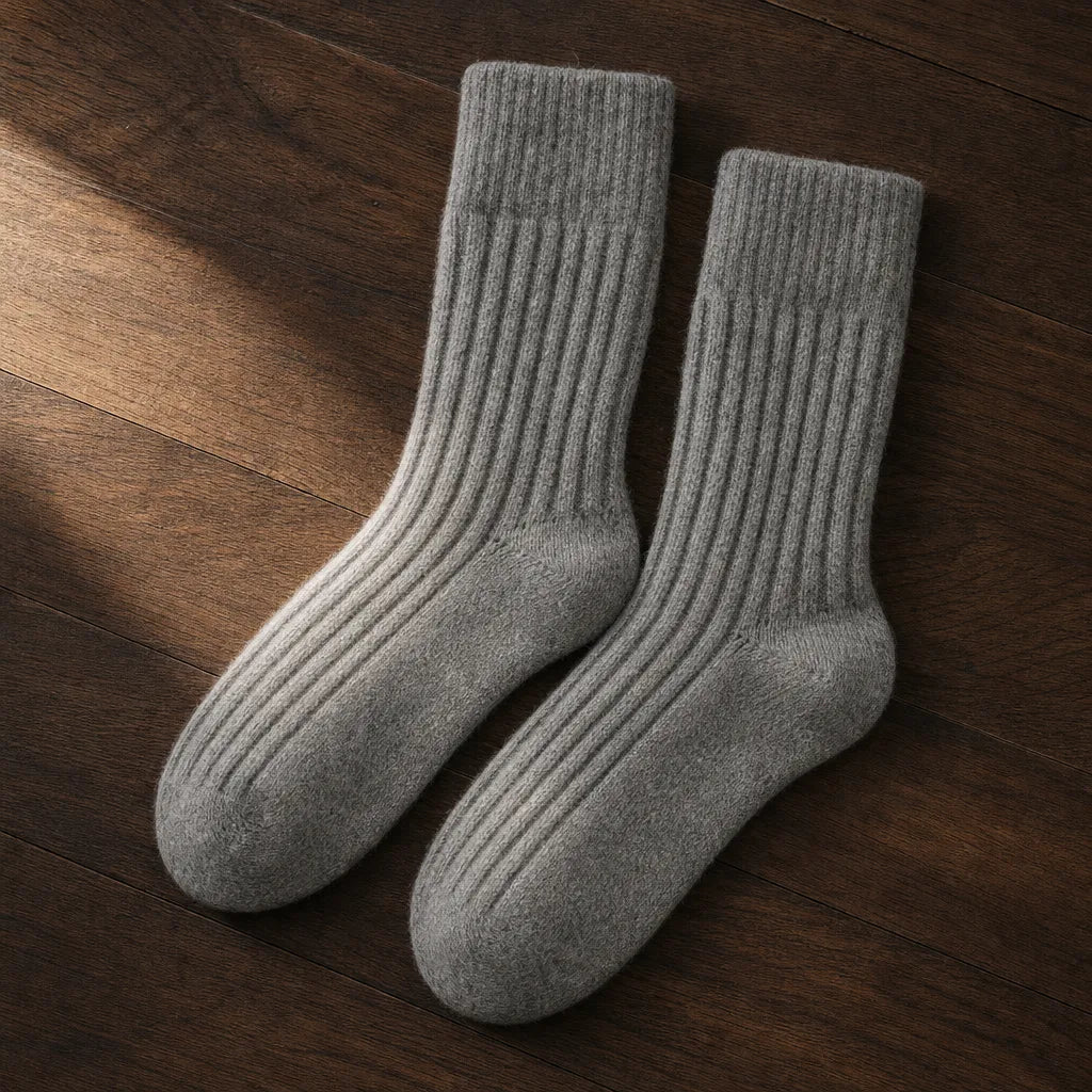 Osric Textured Crew Socks - Color:Gray;Size:One Size