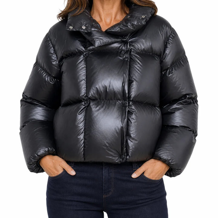 Owen Quilted Hooded Jacket - Color:Black;Size:XS