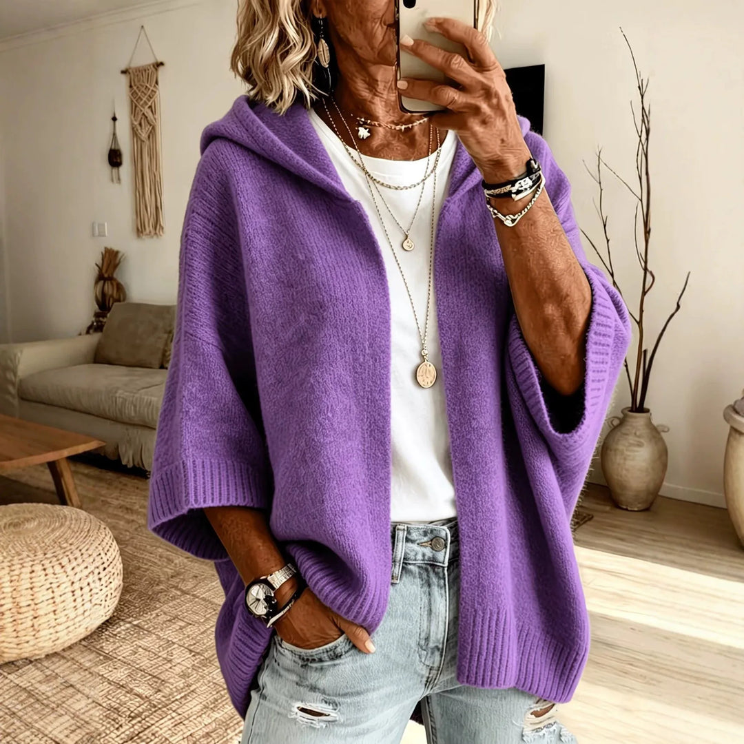 Palmer | Women's Cozy Hoodie Caridgan - Size:XS;Color:Purple