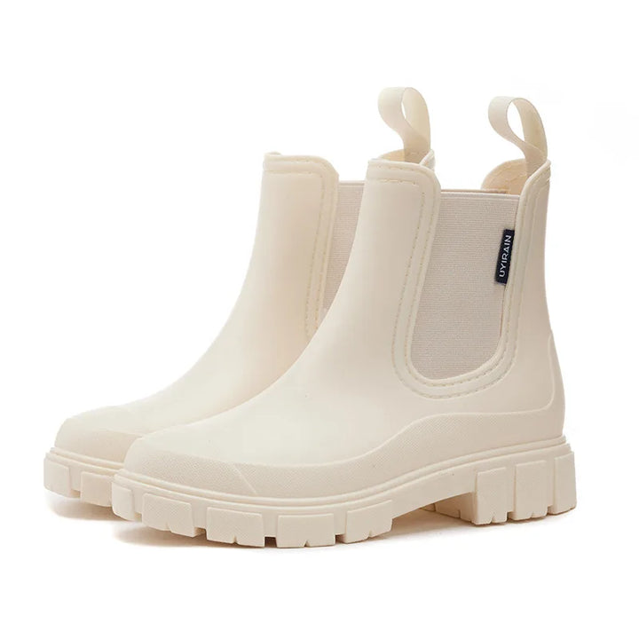 Pandora | Women's Waterproof Stylish Chelsea Boots  - Size:36;Color:Beige
