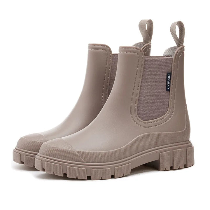 Pandora | Women's Waterproof Stylish Chelsea Boots  - Size:36;Color:Taupe