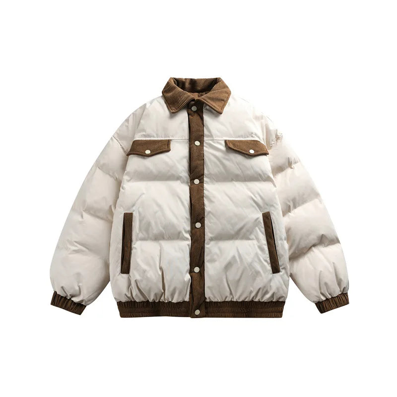 Passenger | Men's Corduroy Puffer Jacket  - Color:Beige;Size:M