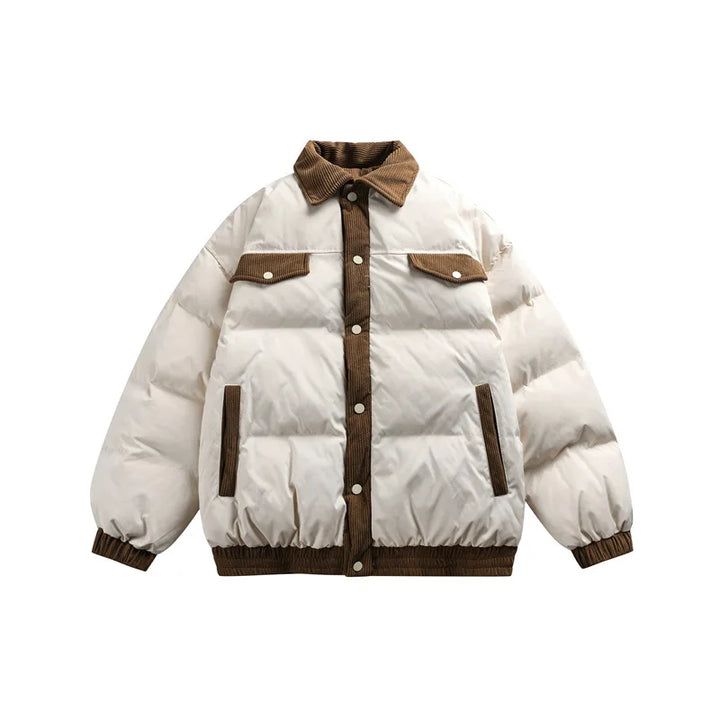 Passenger | Men's Corduroy Puffer Jacket  - Color:Beige;Size:M