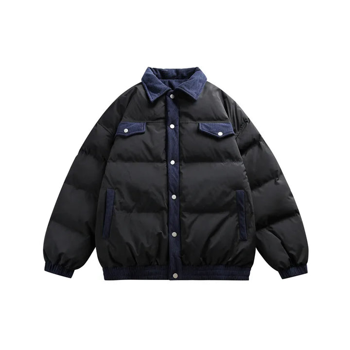 Passenger | Men's Corduroy Puffer Jacket  - Color:Black;Size:M