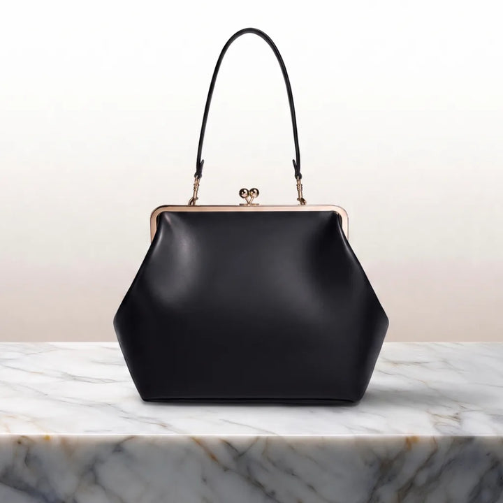 Penelope Designer Shoulder Bag - Color:Black