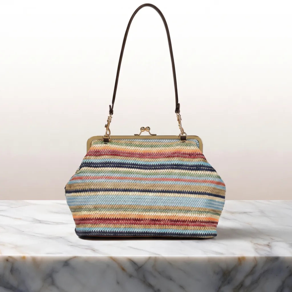 Penelope Designer Shoulder Bag - Color:Multicolor