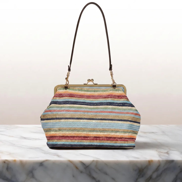 Penelope Designer Shoulder Bag - Color:Multicolor