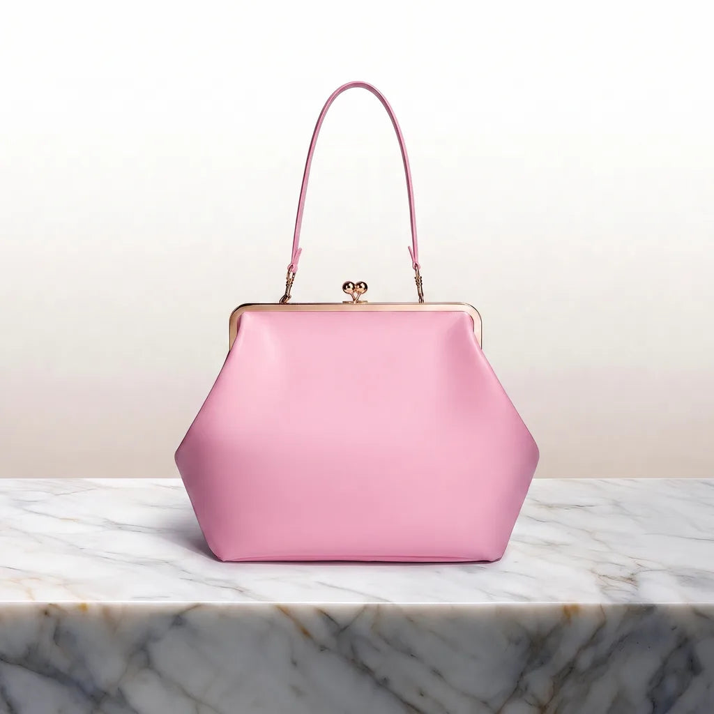 Penelope Designer Shoulder Bag - Color:Pink
