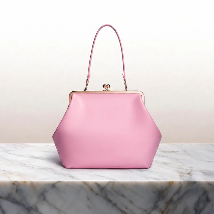 Penelope Designer Shoulder Bag - Color:Pink