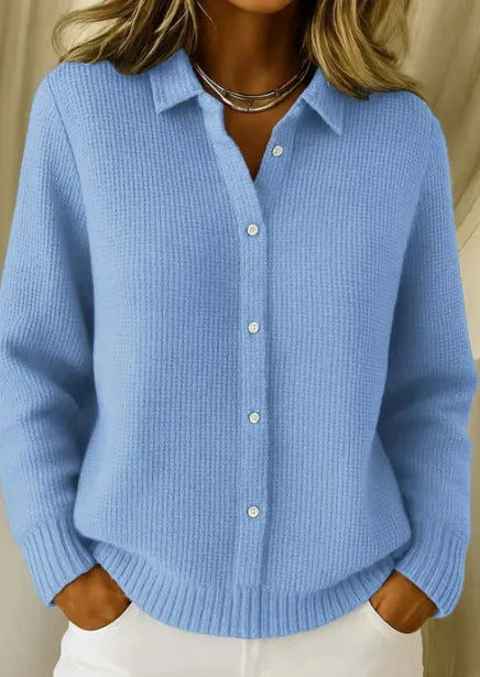Penelope | Women's Soft Cozy Knit Cardgian  - Size:XS;Color:Blue