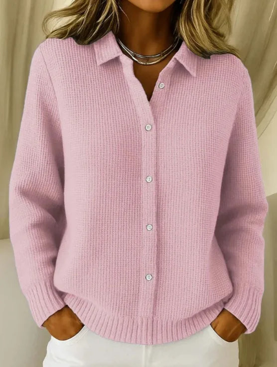 Penelope | Women's Soft Cozy Knit Cardgian  - Size:XS;Color:Pink