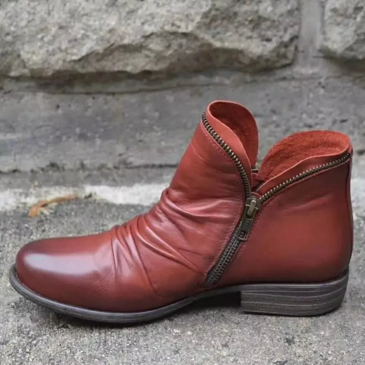 Percy | Women's Wide-Fit Orthopedic Boots - Color:Red;Size:35