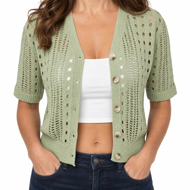 Persephone | Stylish Women's Cardigan - Color:Matcha;Size:XS