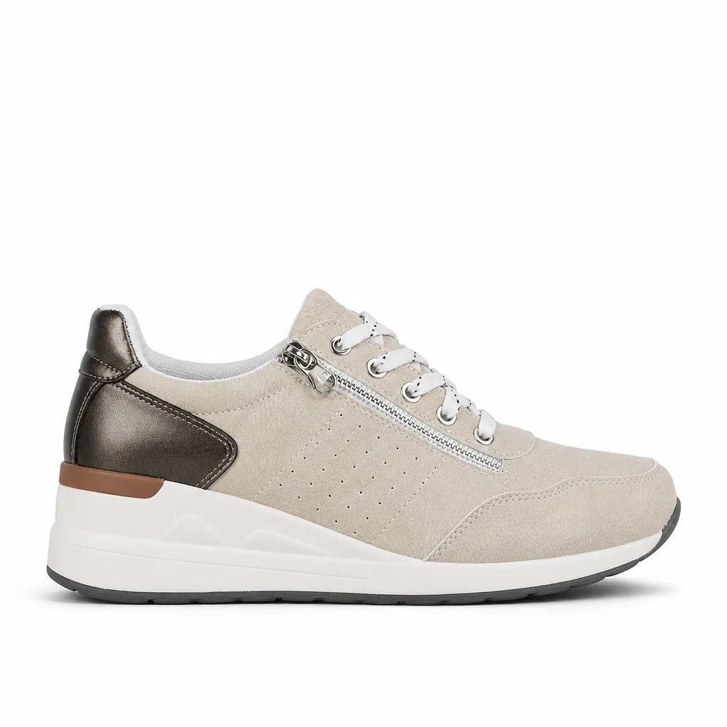 Women's Beige Byron Platform Lace Ups