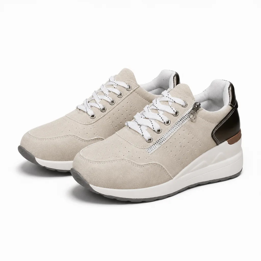 Women's Beige Byron Platform Lace Ups