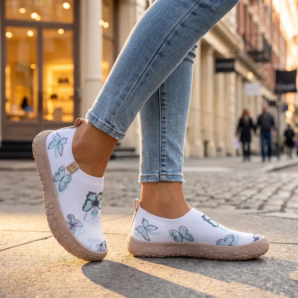Poppy | Women's Orthopedic Slip-Ons - Color:White/Green;Size:36