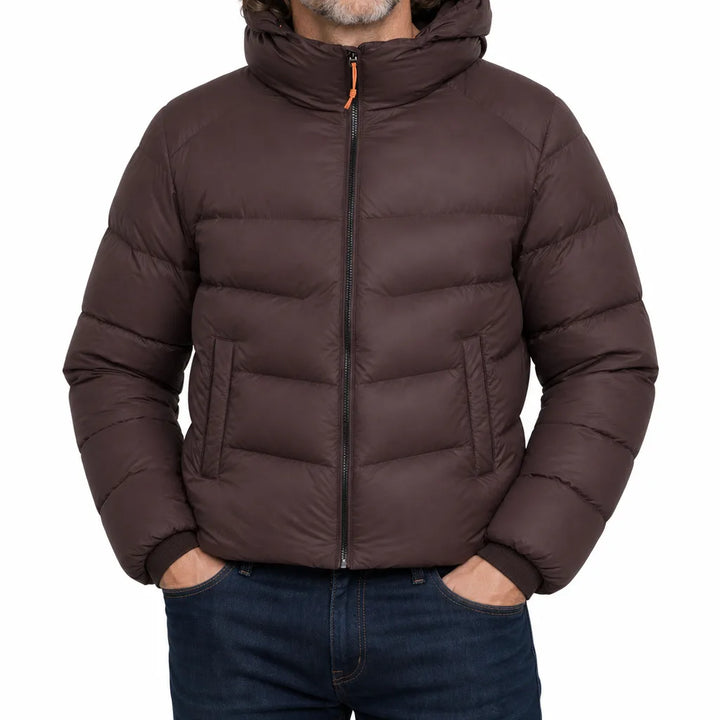 Men's Brown Waverly Hooded Puffer Jacket