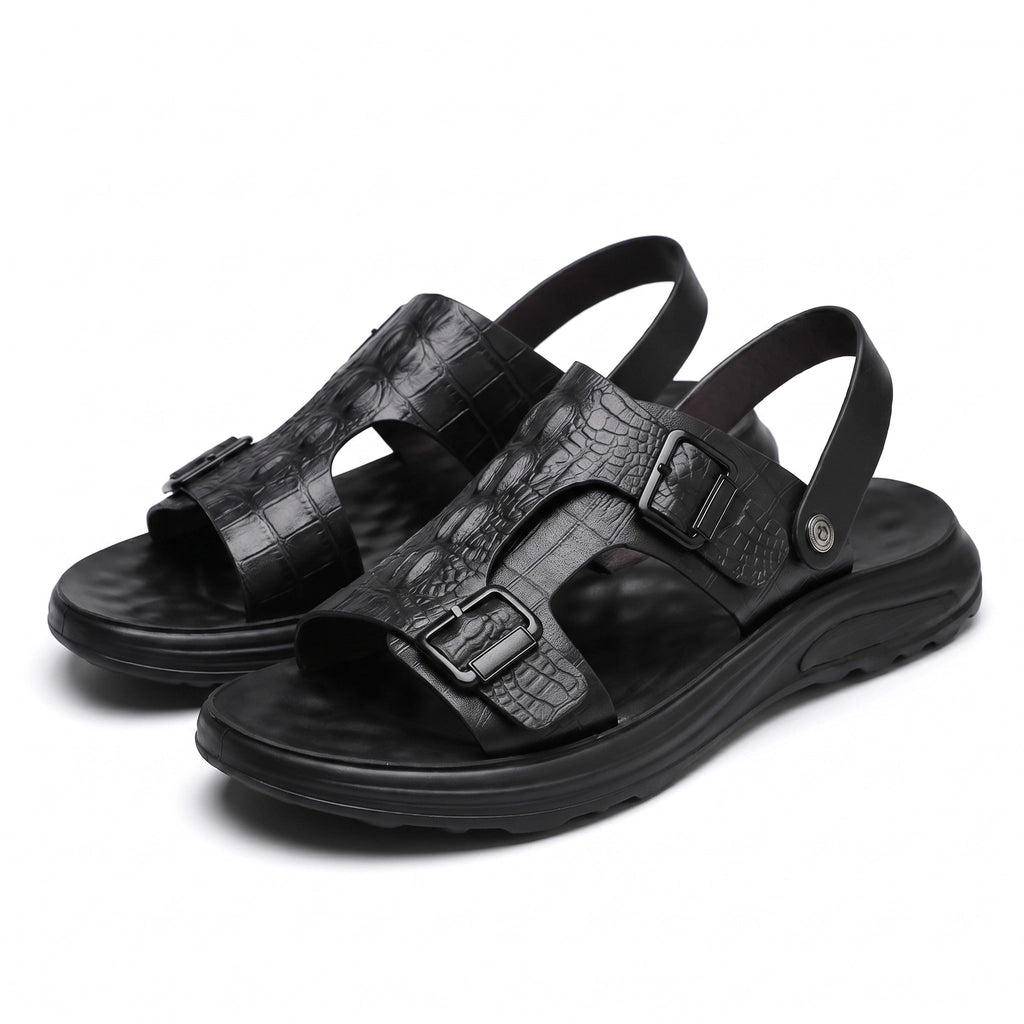 Prince River Sandals - Color:Black;Size:40