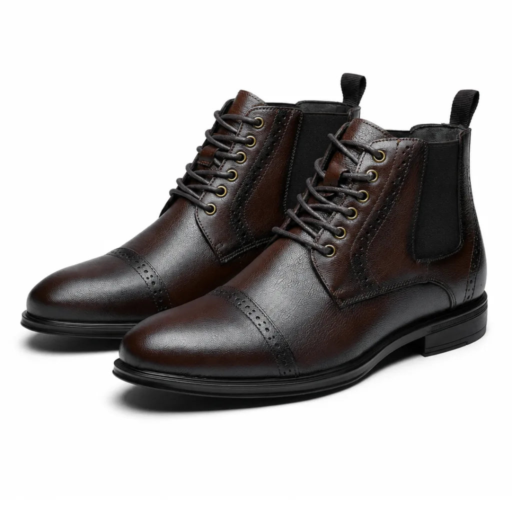 Radcliffe Cap-Toe Boots - Color:Brown;Size:US 7