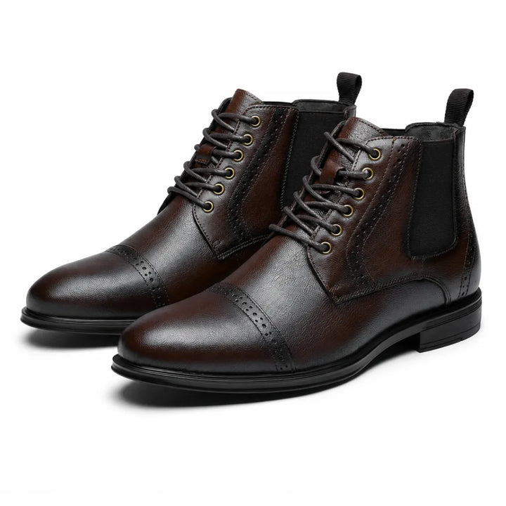 Radcliffe Cap-Toe Boots - Color:Brown;Size:US 7