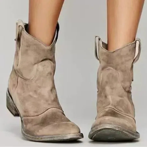 Rebecca |  Women's Vintage Cowboy Boots  - Color:Brown;Size:35