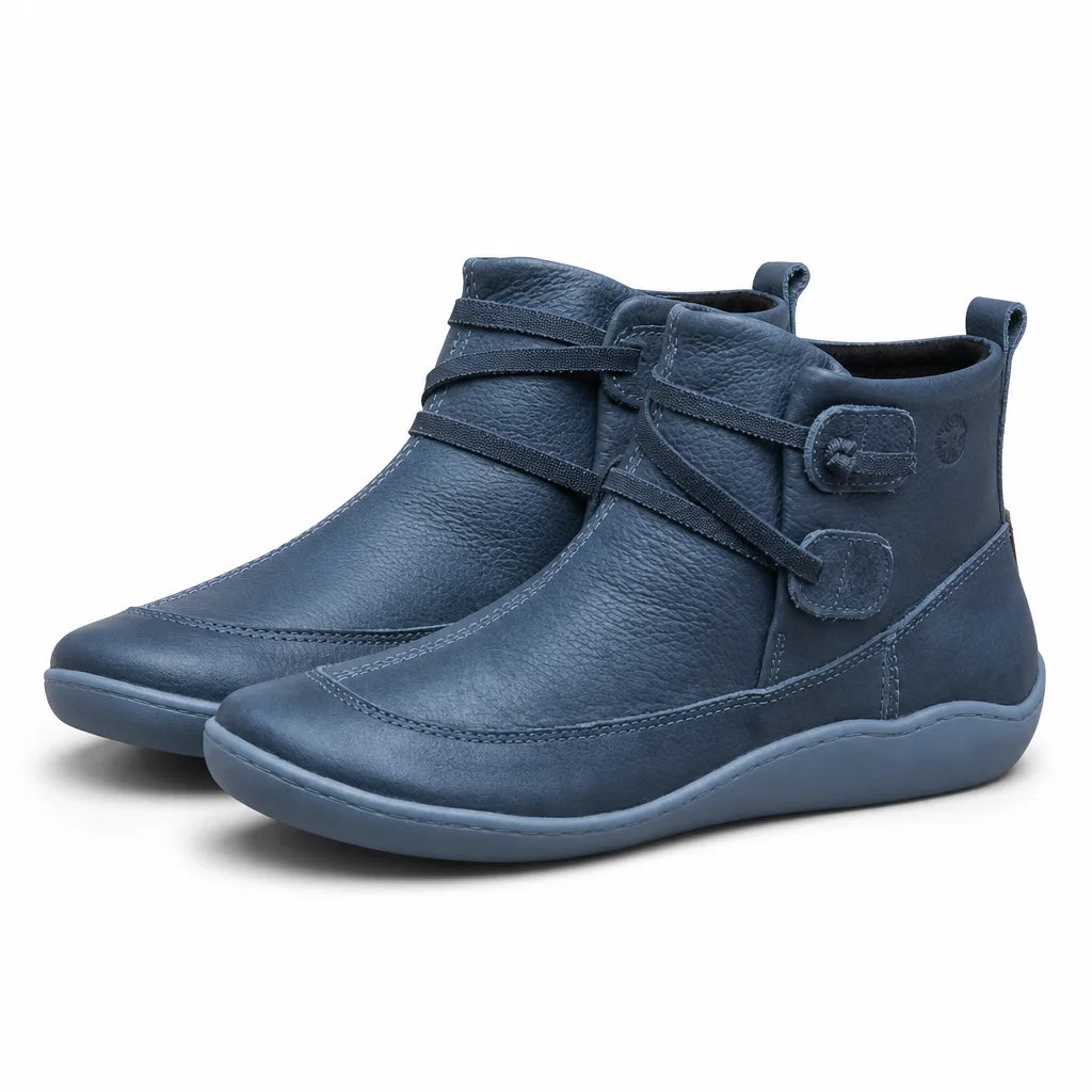 Redgrave | Women's Fall Sheepskin Ankle Boots - Color:Blue;Size:38
