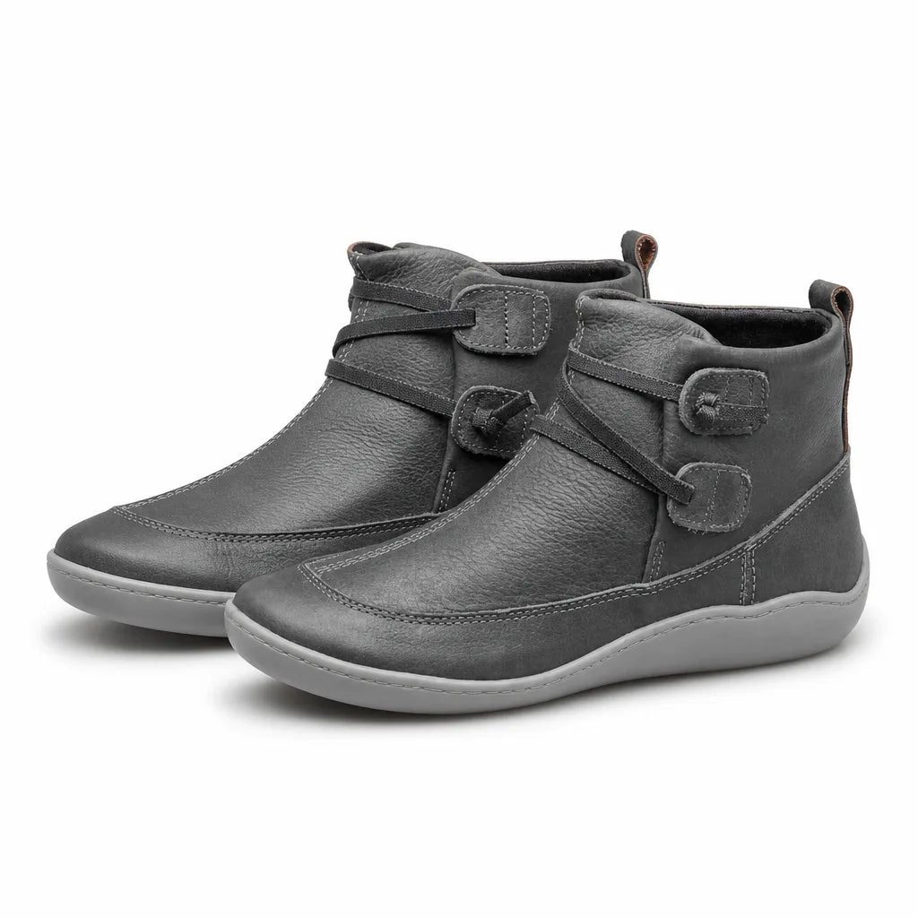 Redgrave | Women's Fall Sheepskin Ankle Boots - Color:Gray;Size:38