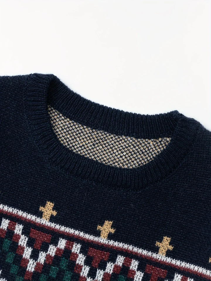 Men's Soft Knit Sweater Navy 3.webp