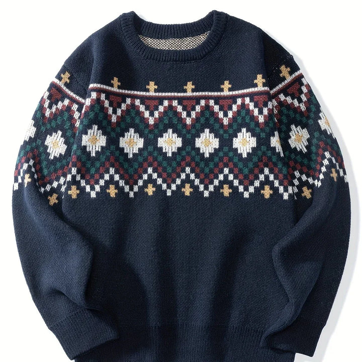Regan | Men's Soft Knit Sweater  - Size:XS;Color:Navy