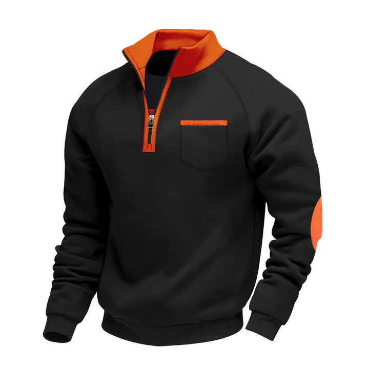 Renshaw  | Men's Quarter-Zip Sweater - Color:Black;Size:XS