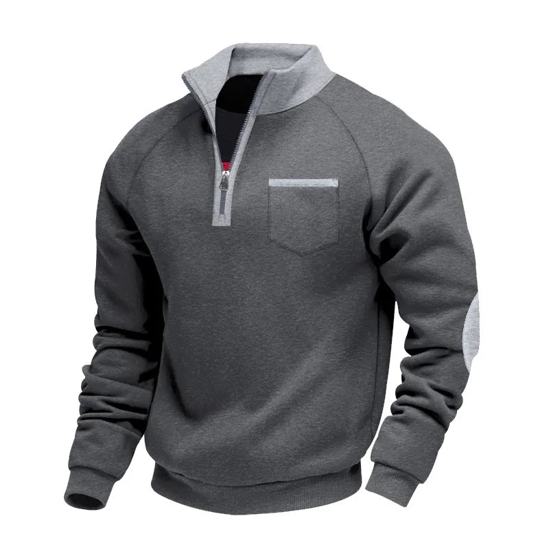 Renshaw  | Men's Quarter-Zip Sweater - Color:Dark Gray;Size:XS