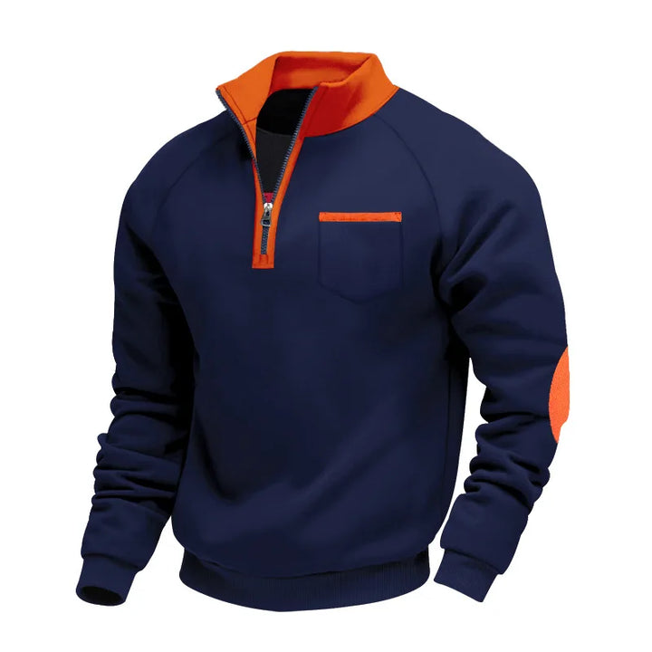 Renshaw  | Men's Quarter-Zip Sweater - Color:Navy Blue;Size:XS