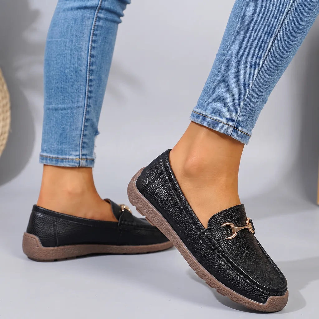 Rhonda | Women's Orthopedic Loafers  - Color:Black;Size:36