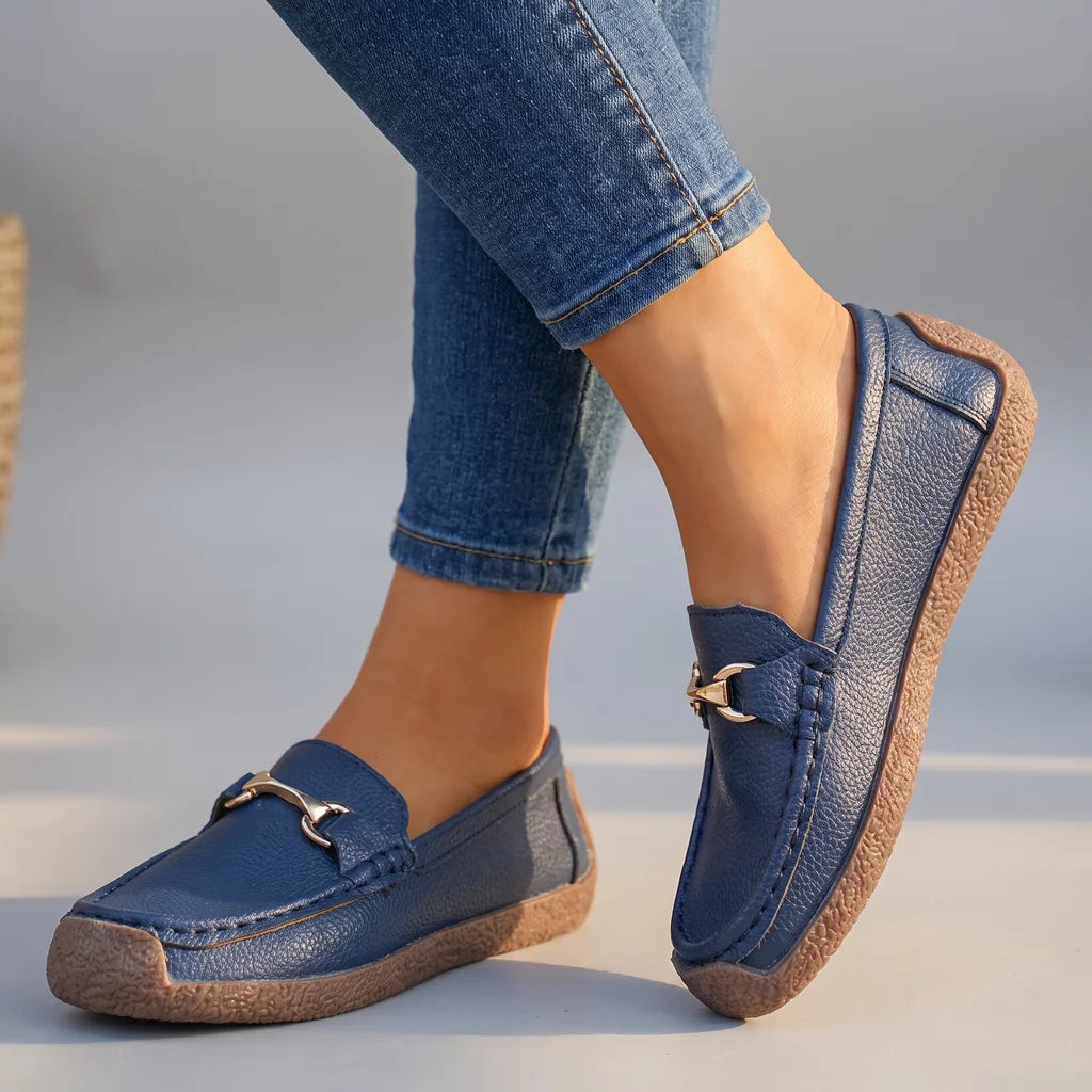 Rhonda | Women's Orthopedic Loafers  - Color:Blue;Size:36
