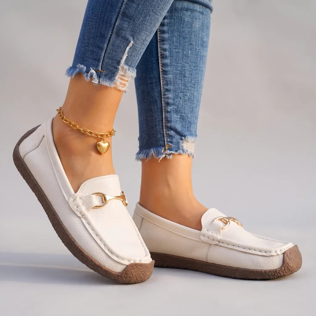 Rhonda | Women's Orthopedic Loafers  - Color:White;Size:36