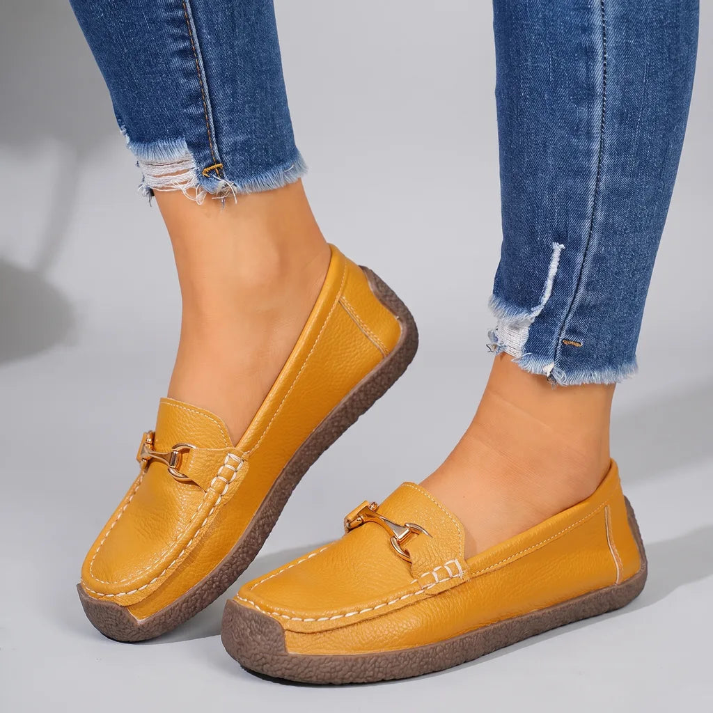 Rhonda | Women's Orthopedic Loafers  - Color:Yellow;Size:36