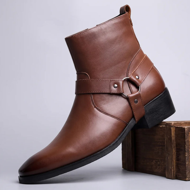 Rhys | Mens Fall Cowboy Boots - Color:Brown;Size:39