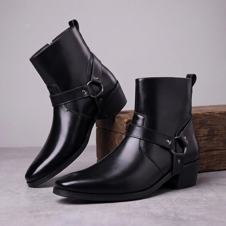 Men's Black Maximilian Buckle Chelsea Boots