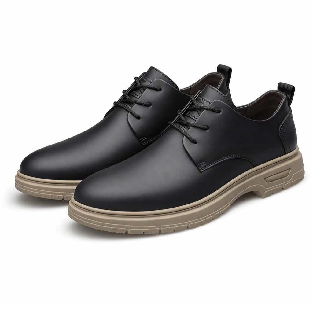 Richard Mayfield Leather Derbies - Color:Black;Size:38