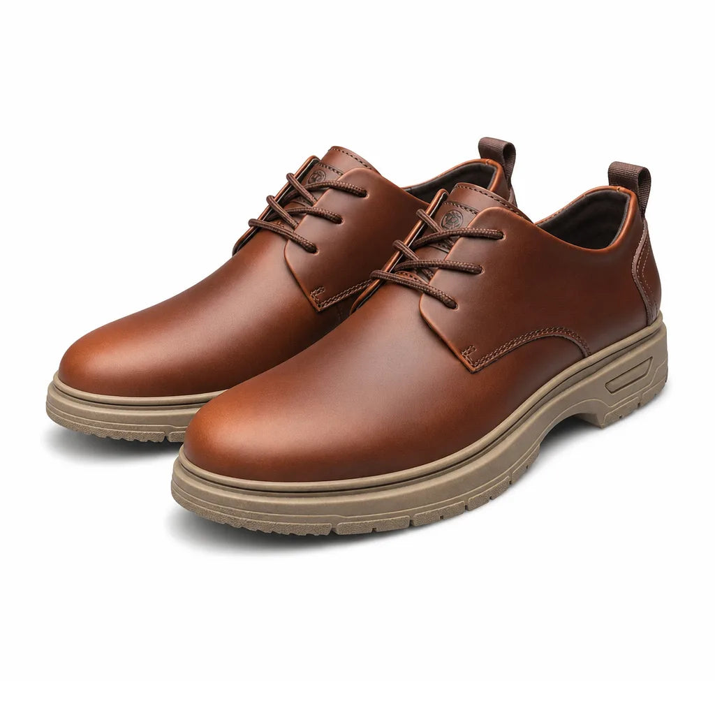 Richard Mayfield Leather Derbies - Color:Chestnut;Size:38