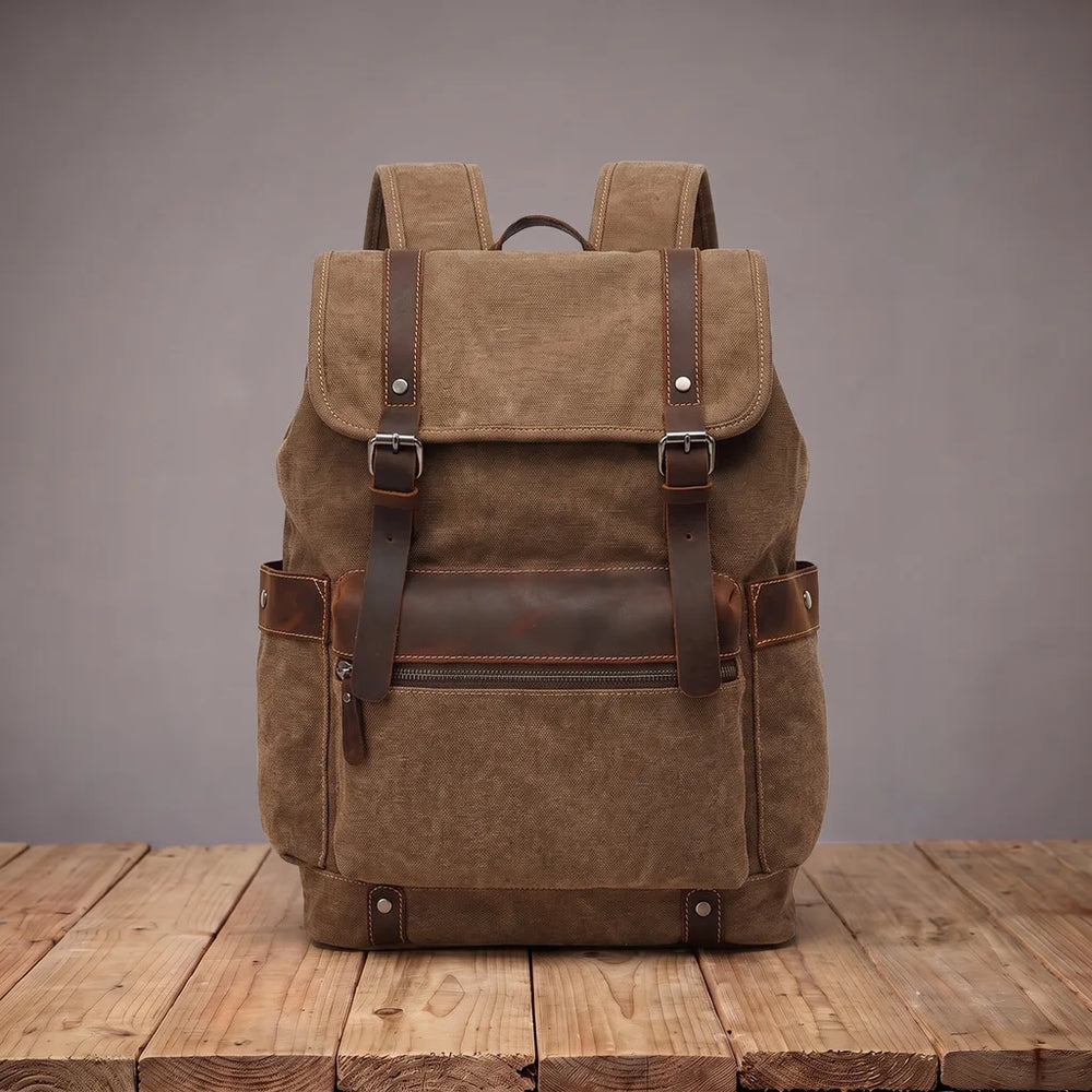 Ridgeline | Mens Travel Laptop Waterproof Backpack - Color:Brown